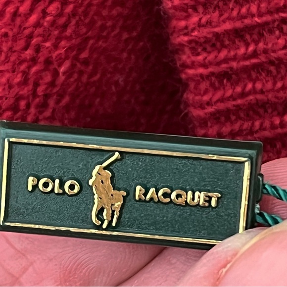 Ralph Lauren Santa Barbara Racquet Club Woolmark  Wool Burgundy Sweater L - Picture 5 of 7